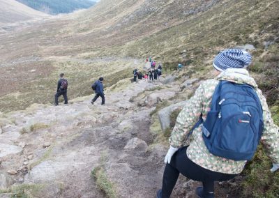 Climbing Slieve Donard, on the way down the Saddle on Slieve Donard