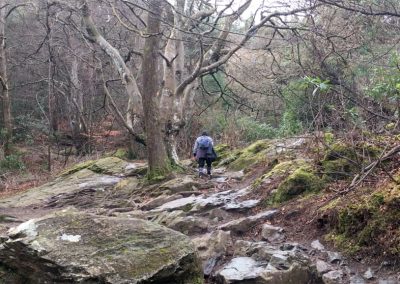 Climbing Slieve Donard, Alan climbing Slieve Donard