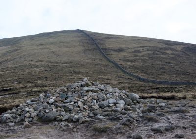 Climbing Slieve Donard View up the Donard from the saddle