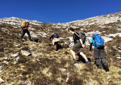 Climbing the Maumturks