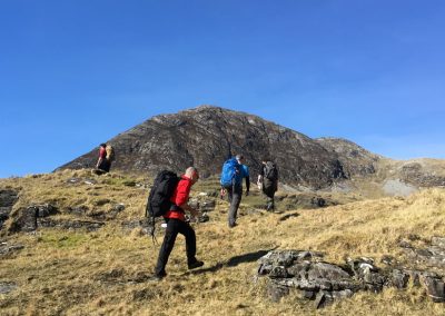 Climbing the Maumturks