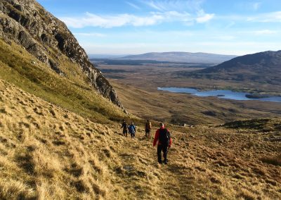 Climbing the Maumturks