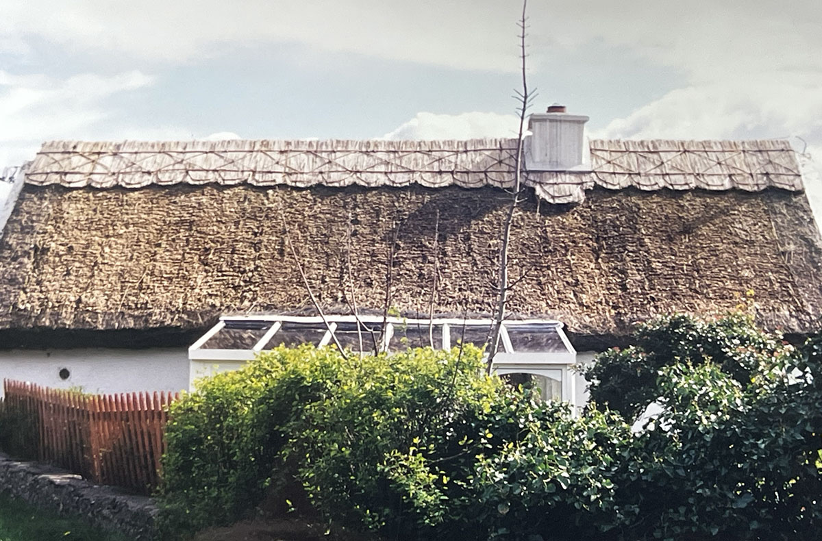 The thatched cottage from the childhood memory 1975, I Was Five, photographed in 1991